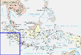 Administratives carte de Indonesie