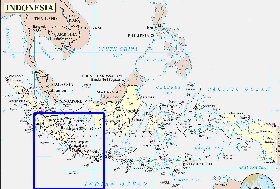 Administratives carte de Indonesie