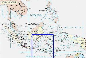 Administrativa mapa de Indonesia