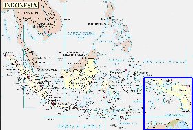 Administrativa mapa de Indonesia