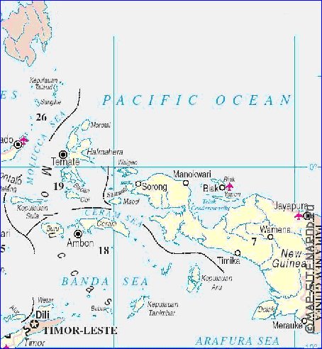 Administrativa mapa de Indonesia