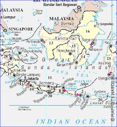 Administrativa mapa de Indonesia