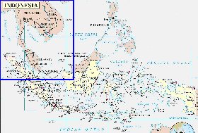 Administrativa mapa de Indonesia