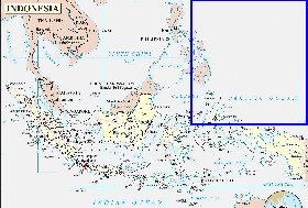 Administrativa mapa de Indonesia