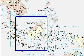 Administratives carte de Indonesie