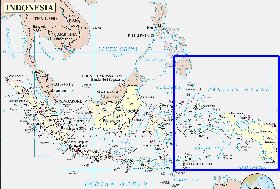 Administrativa mapa de Indonesia