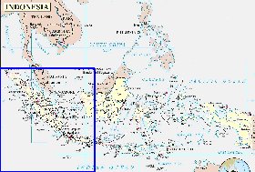 Administrativa mapa de Indonesia