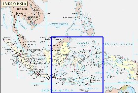 Administratives carte de Indonesie