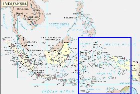 Administrativa mapa de Indonesia