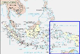 Administrativa mapa de Indonesia