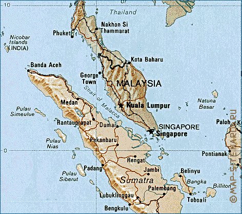 mapa de Indonesia em ingles