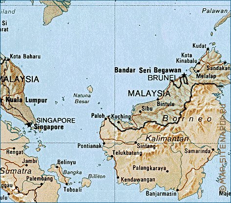 mapa de Indonesia em ingles