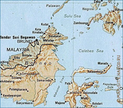 mapa de Indonesia em ingles