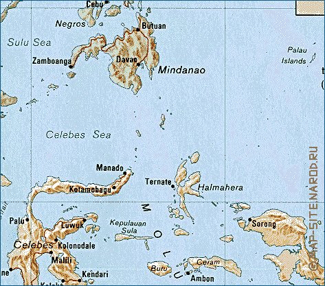 mapa de Indonesia em ingles