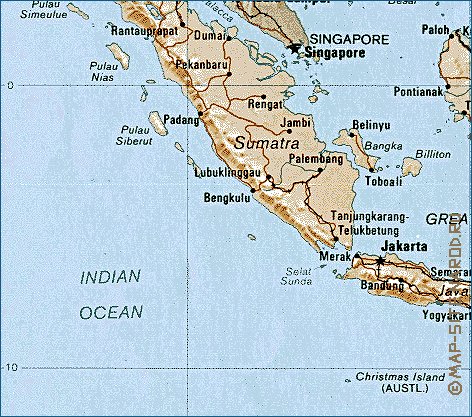 mapa de Indonesia em ingles