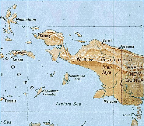 mapa de Indonesia em ingles