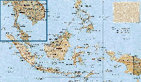 mapa de Indonesia em ingles