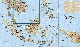 mapa de Indonesia em ingles