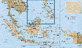 mapa de Indonesia em ingles