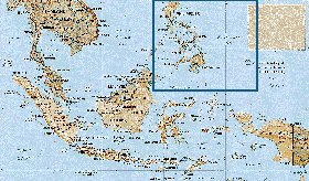 mapa de Indonesia em ingles