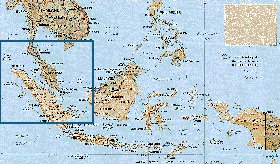 mapa de Indonesia em ingles