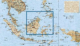 mapa de Indonesia em ingles