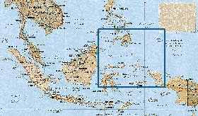 mapa de Indonesia em ingles