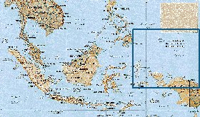 mapa de Indonesia em ingles