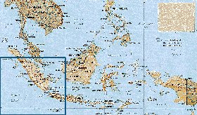 carte de Indonesie en anglais