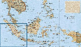 mapa de Indonesia em ingles