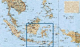 mapa de Indonesia em ingles