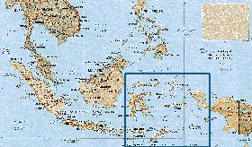 mapa de Indonesia em ingles