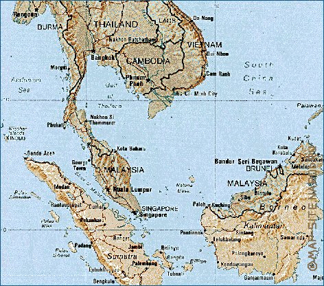 mapa de Indonesia em ingles