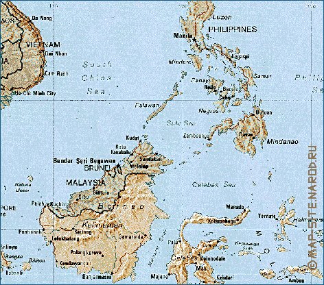 mapa de Indonesia em ingles