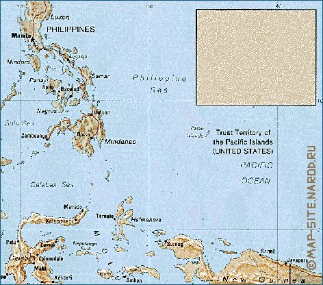 mapa de Indonesia em ingles