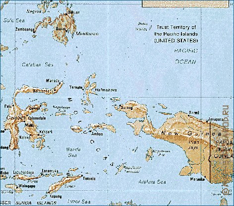 mapa de Indonesia em ingles