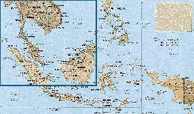 mapa de Indonesia em ingles