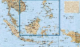 mapa de Indonesia em ingles