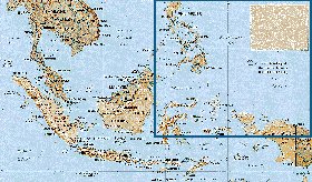 mapa de Indonesia em ingles