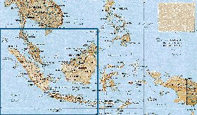 mapa de Indonesia em ingles