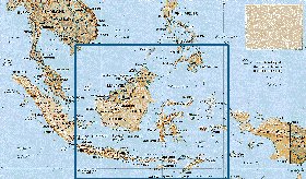 mapa de Indonesia em ingles