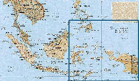 mapa de Indonesia em ingles