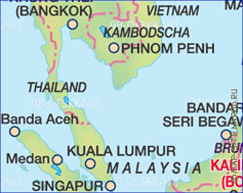 mapa de Indonesia em alemao