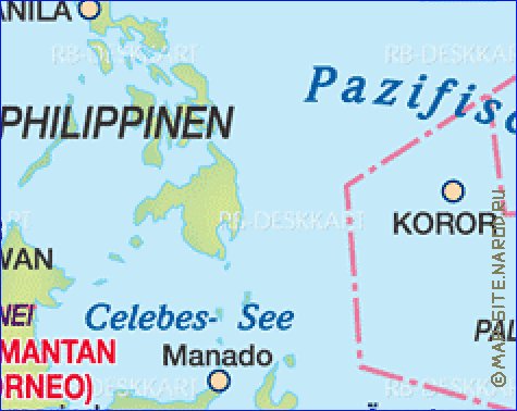 mapa de Indonesia em alemao