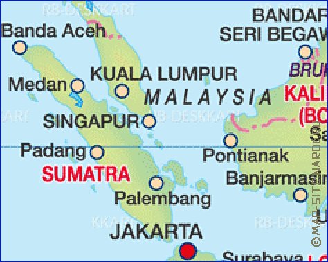 mapa de Indonesia em alemao
