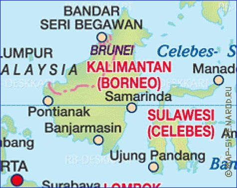 mapa de Indonesia em alemao