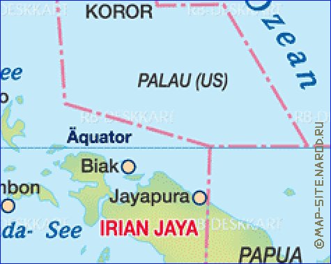 mapa de Indonesia em alemao