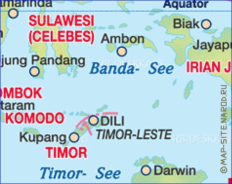 mapa de Indonesia em alemao