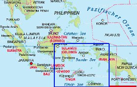 mapa de Indonesia em alemao