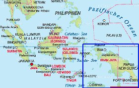 mapa de Indonesia em alemao